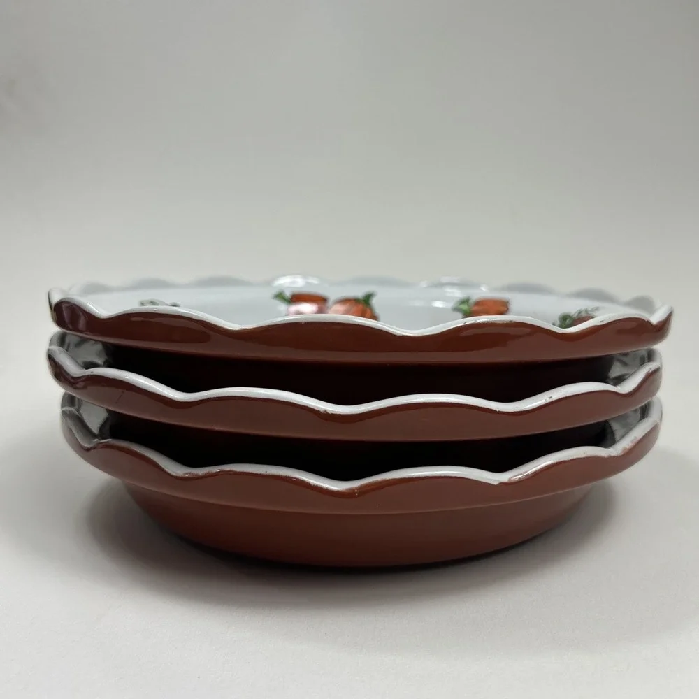 3 Cabells Too Magnolia Lane Collection Pumpkin Pie Recipe Fluted‎  Pie Plate